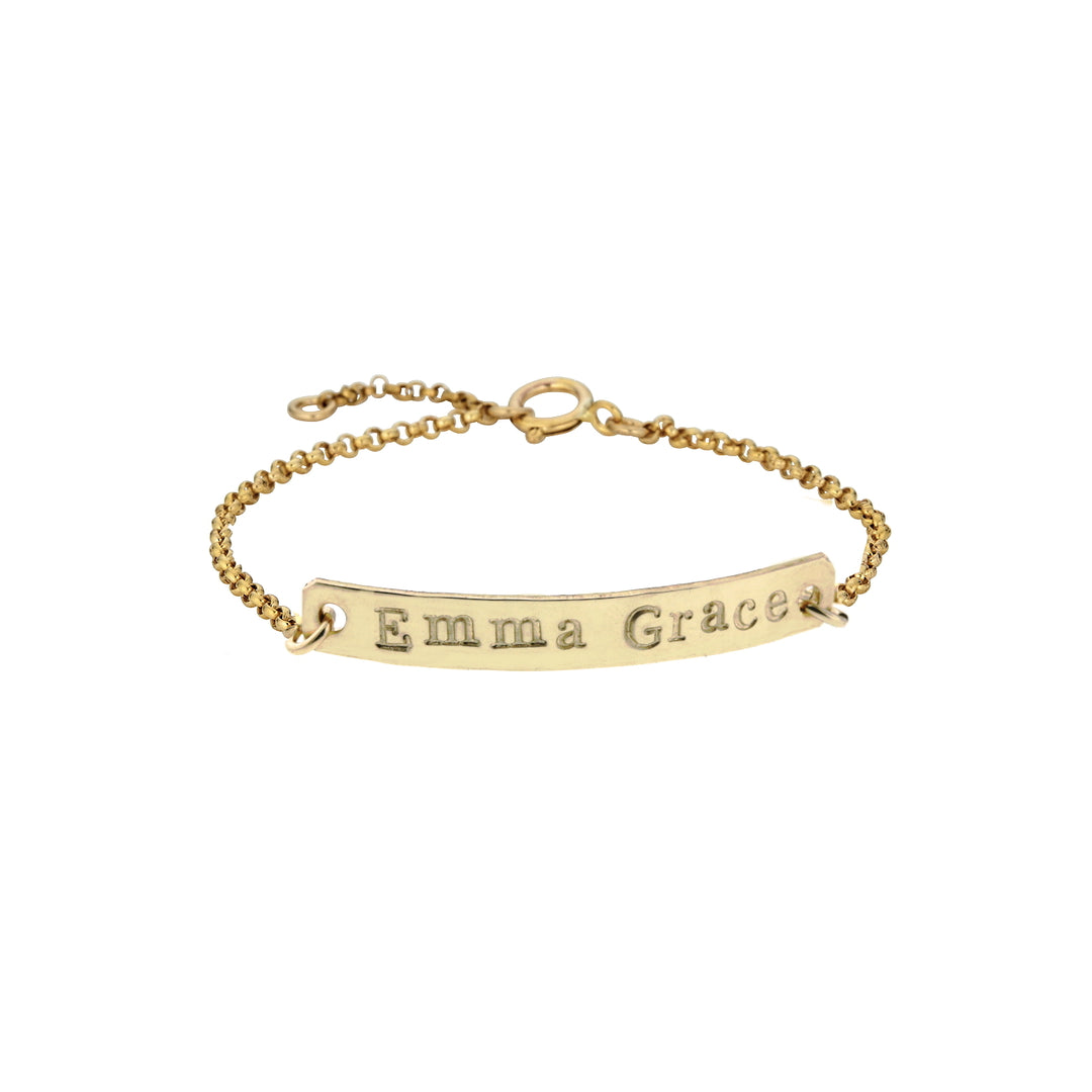 gold-baby-name-bracelet-toddler-4-to-9 inches