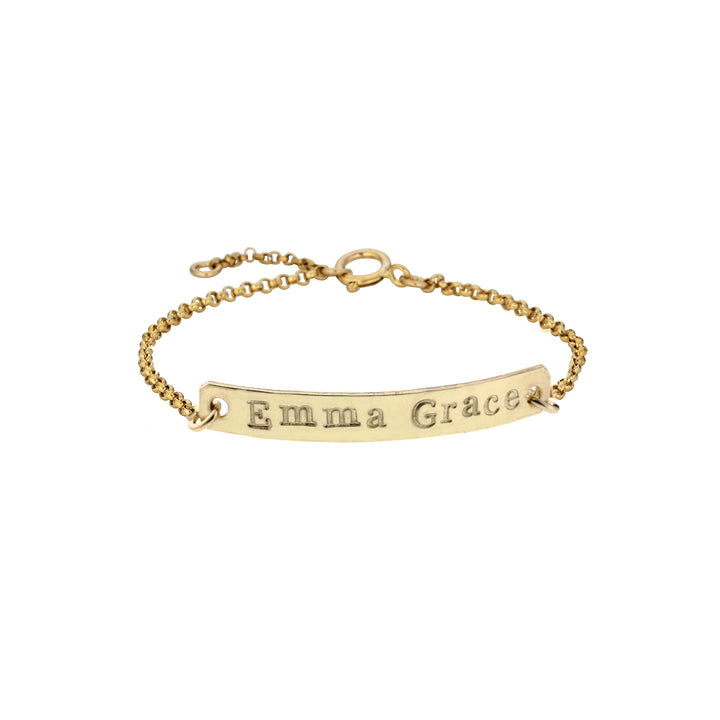 gold-baby-name-bracelet-toddler-4-to-9 inches