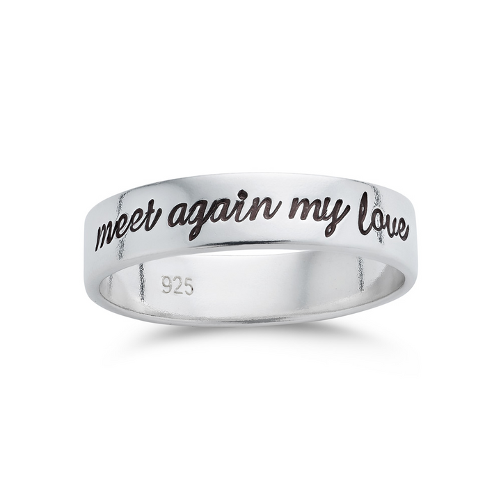 Personalized Sterling Silver Band Ring