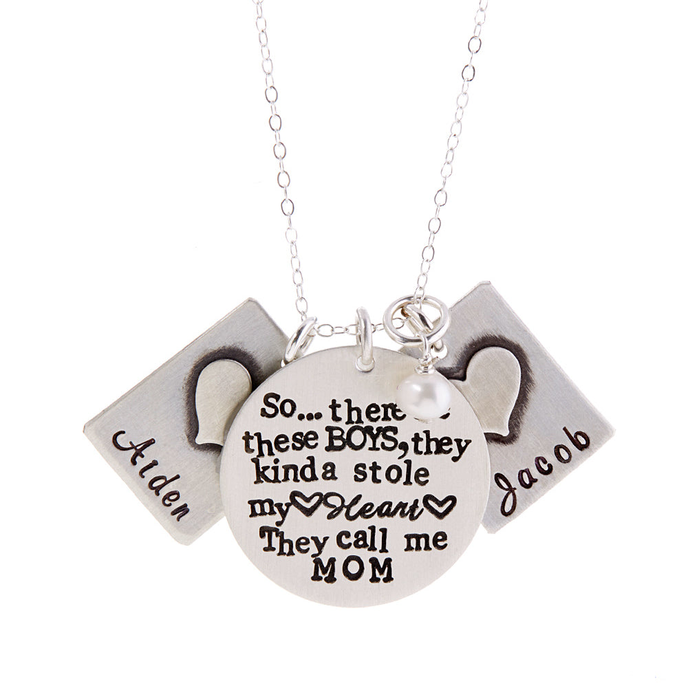 there are these boys they call me mom necklace