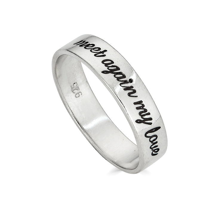 Personalized Sterling Silver Band Ring