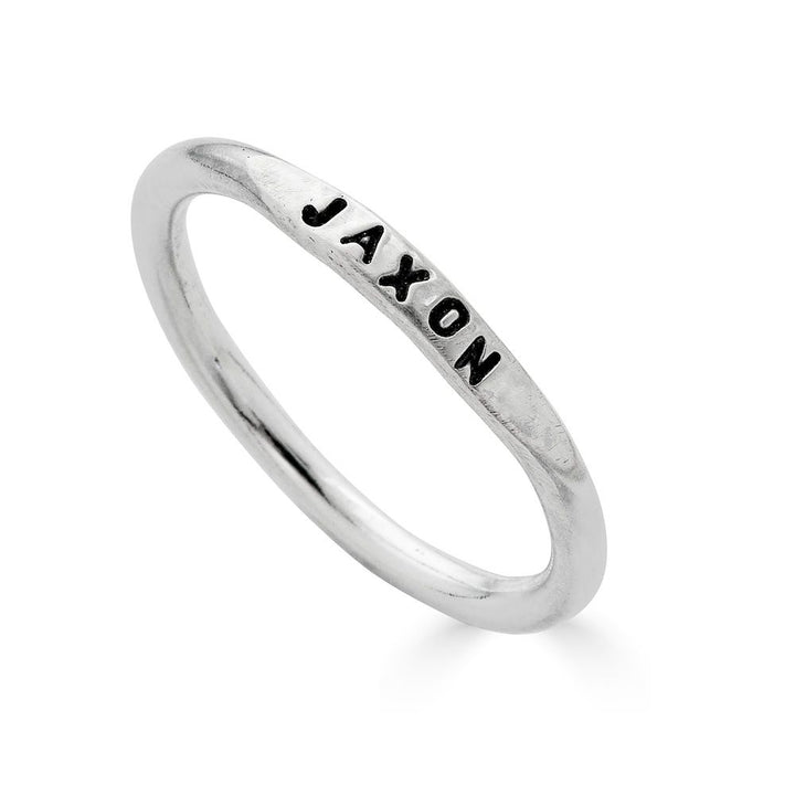 dainty stackable name rings sterling silver