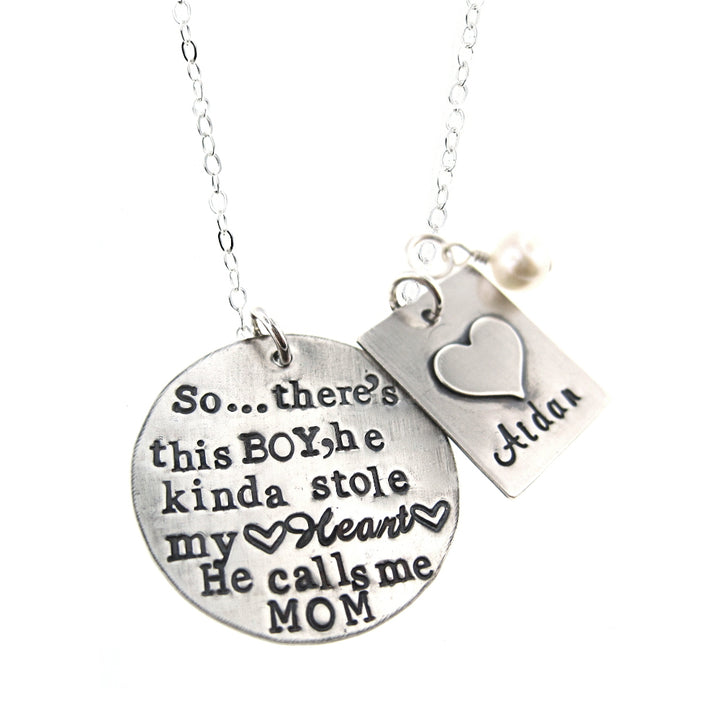 there is this boy necklace for mom