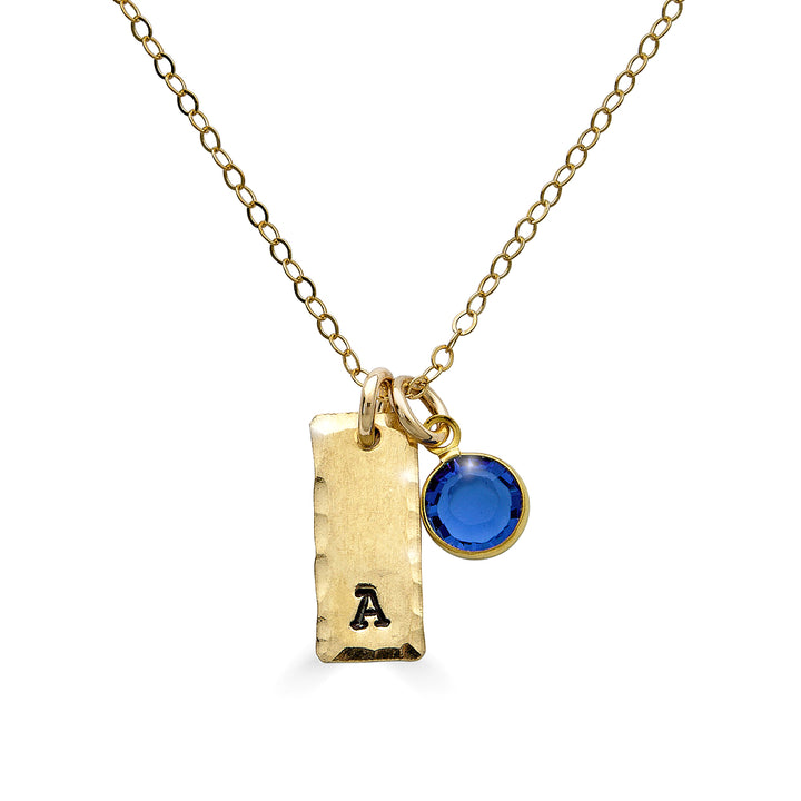 tiny mini initial pendant gold necklace